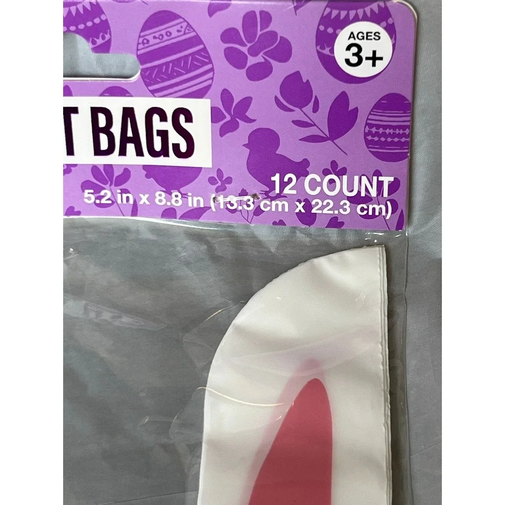 Festive Voice Treat Bags Bunny Ears 24ct White Pink New 2 Packs 636464